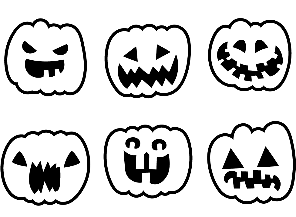 Varietyof Jack O Lantern Faces