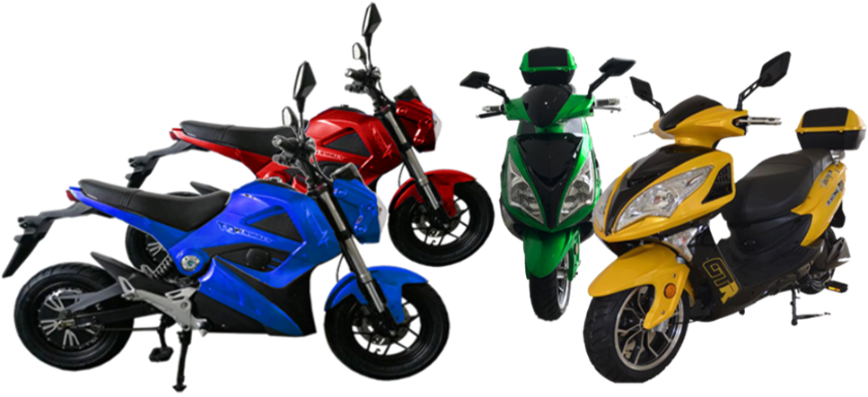 Varietyof Motorcyclesand Scooters