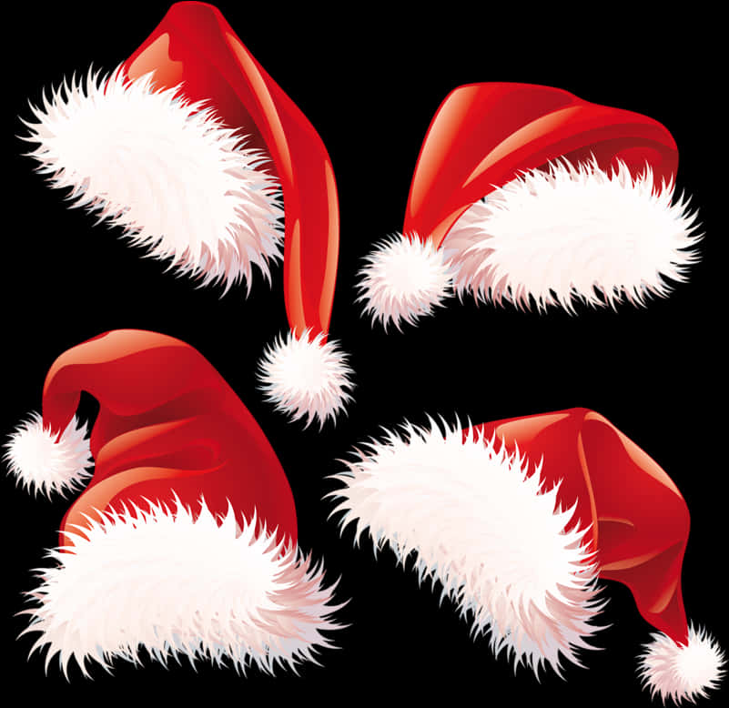 Varietyof Santa Hats Illustration