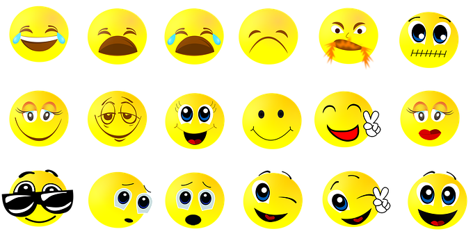 Variety_of_ Smiley_ Faces PNG with transparent background