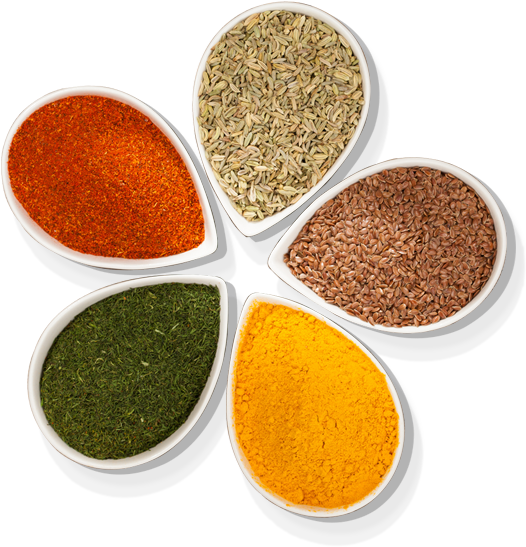 Varietyof Spicesin Bowls