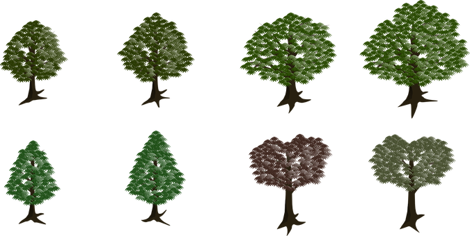 Varietyof Trees Graphic Design