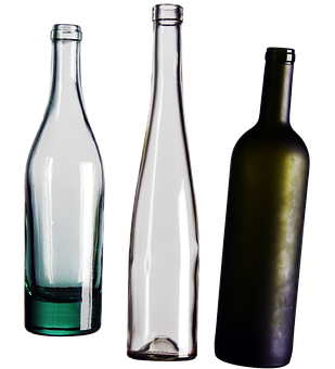 Varietyof Wine Bottles Silhouette PNG with transparent background