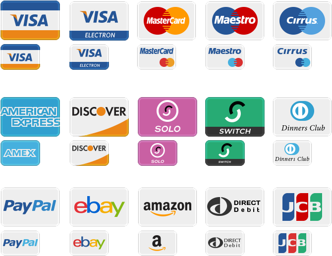 Various Payment Options Logos