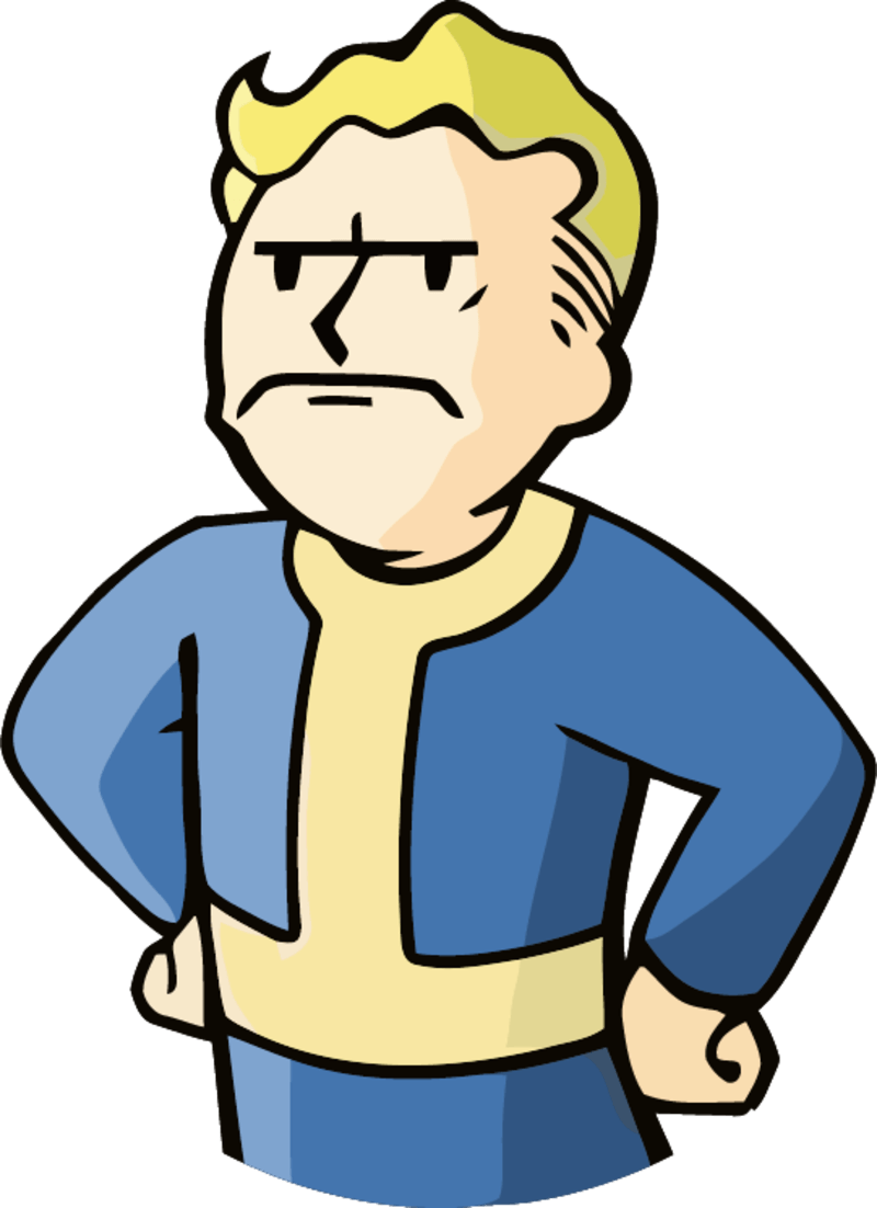 Vault 81 Unhappy Boy - Angry Vault Boy, HD Png Download PNG with transparent background