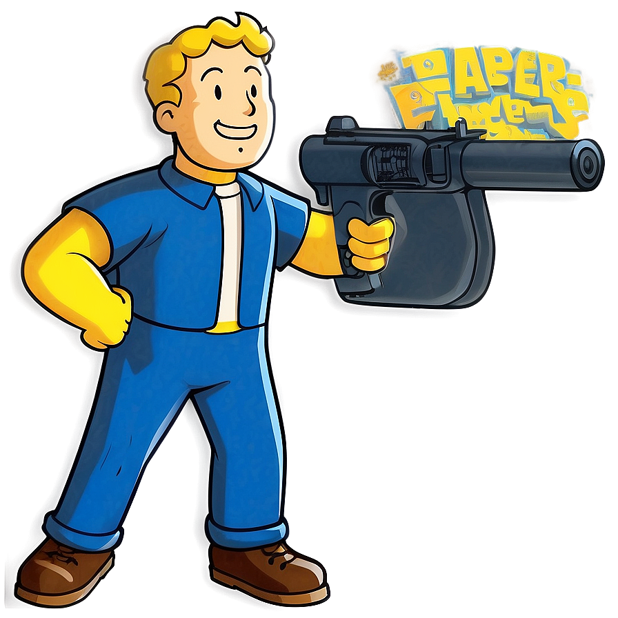 Vault Boy Colorful Illustration Png 06202024