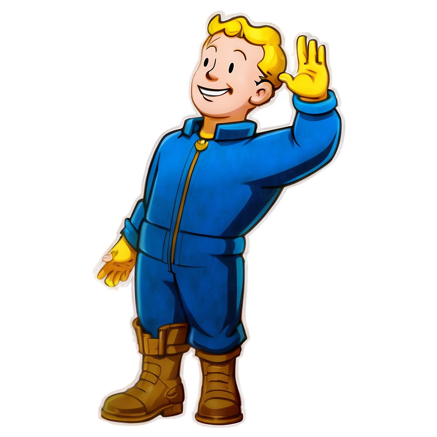 Vault Boy Waving Hello Png 06202024