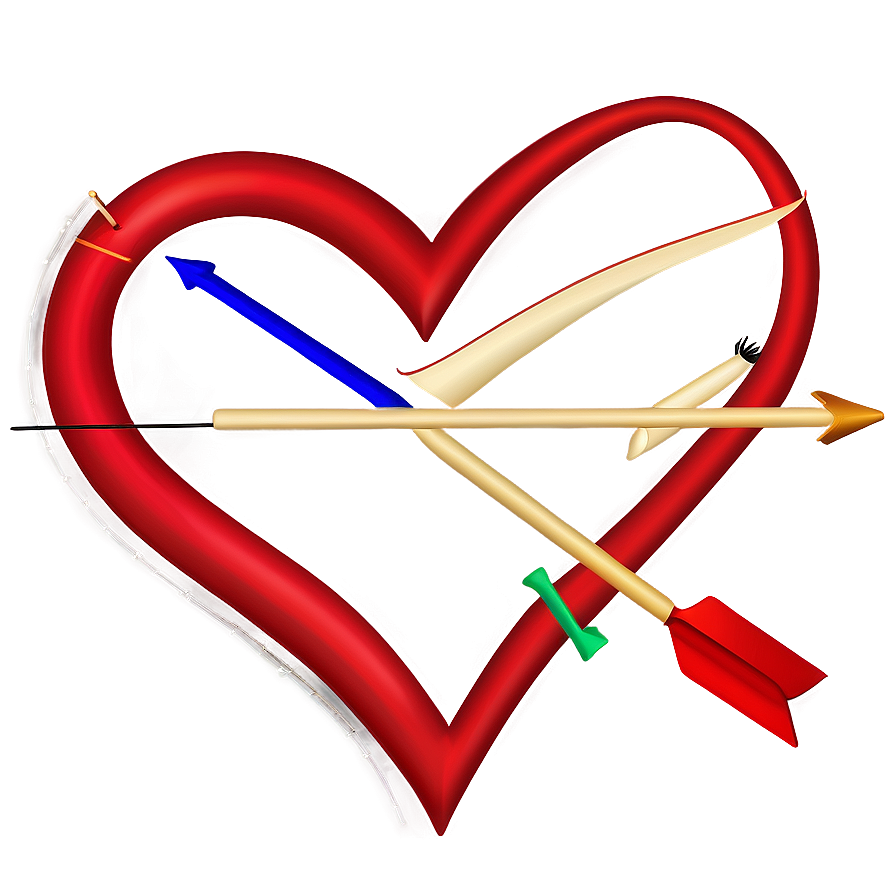 Vector Heart With Arrow Png 06132024