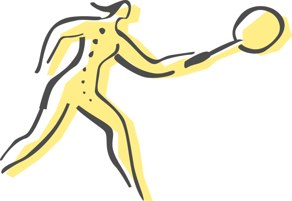 Vector Illustration Of Sport Of Badminton Player With - Badminton, HD Png Download PNG with transparent background