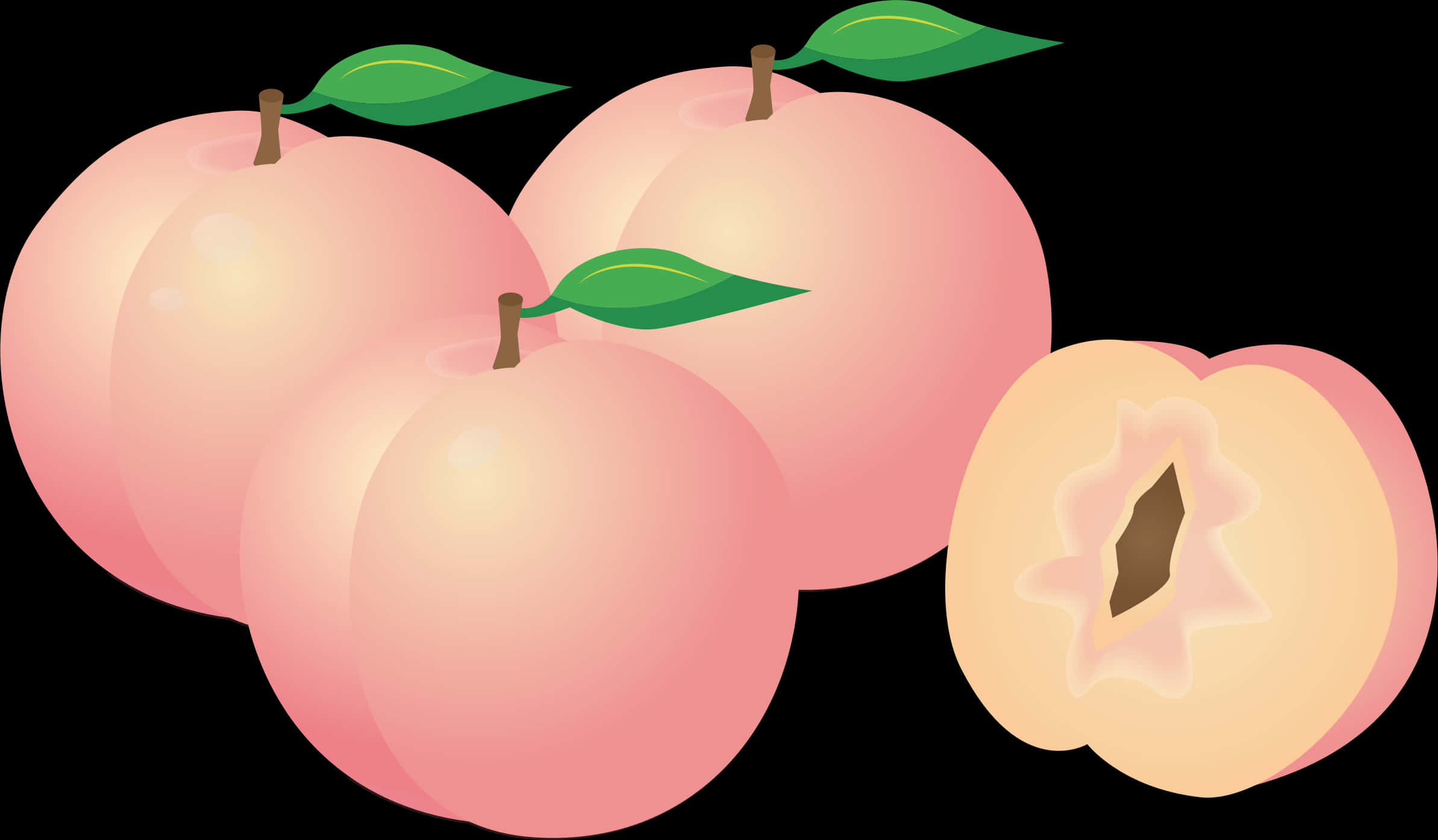 Plant,apple,peach - Peach Clip Art, HD Png Download PNG with transparent background