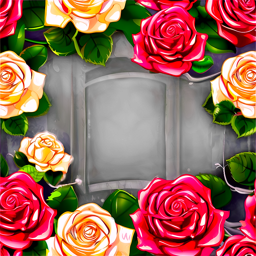 Vector Rose Frame Png Drs30