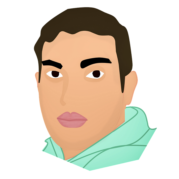 Vector Style Male Face Illustration