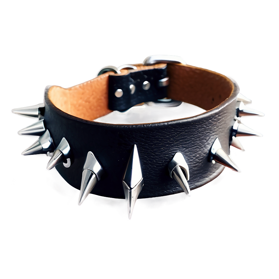 Vegan Leather Spiked Choker Png Wpi90