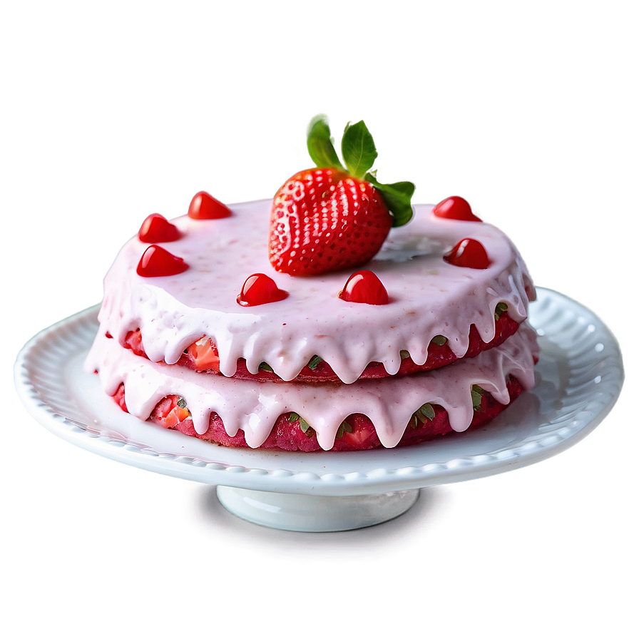 Vegan Strawberry Cake PNG plr PNG image with a transparent background, free high-resolution download
