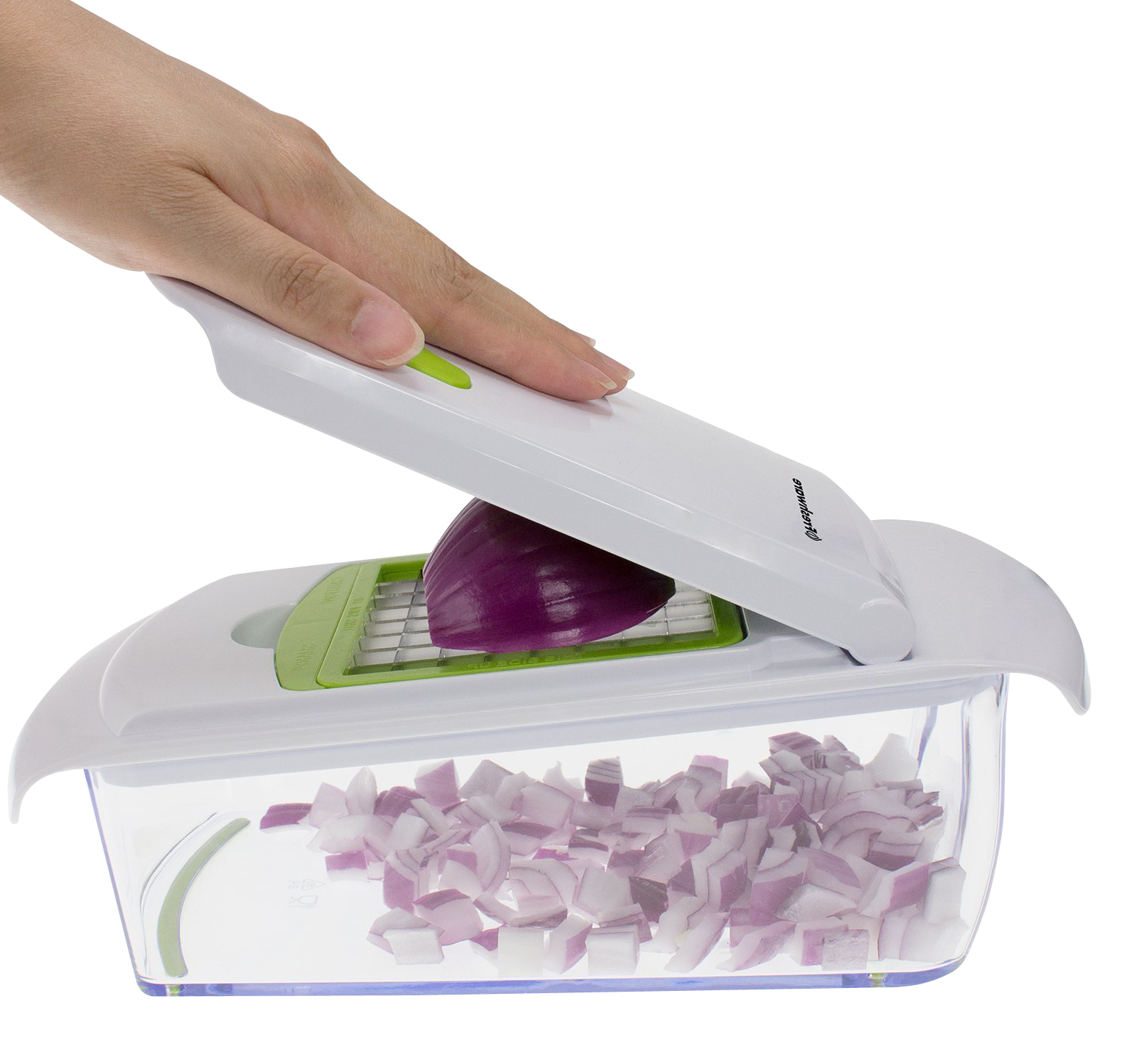 Vegetable Chopperin Action PNG with transparent background