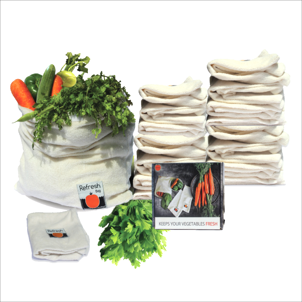 Set Of - Vegetables Bag For Fridge PNG with transparent background