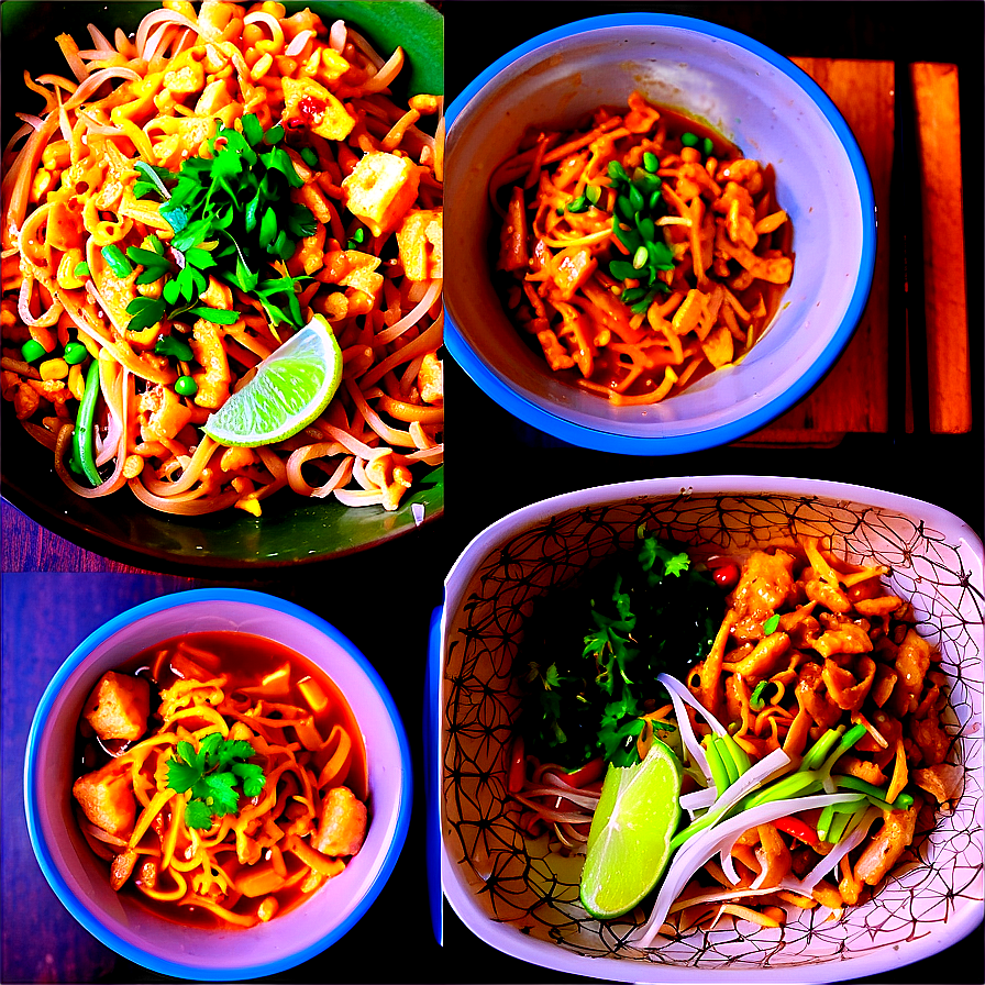 Vegetarian Pad Thai Feast Png 33