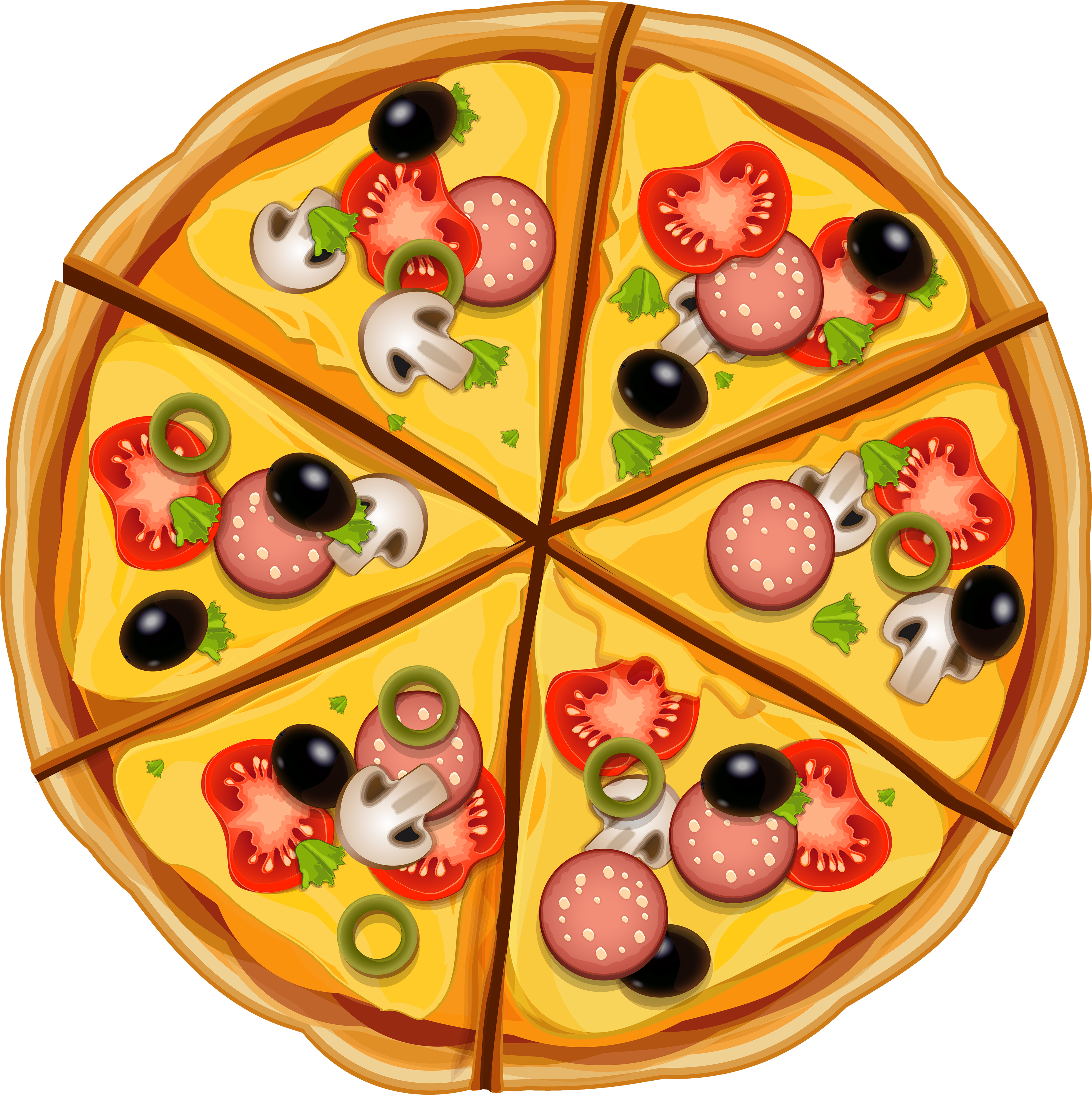 Vegetarian Pizza Clipart