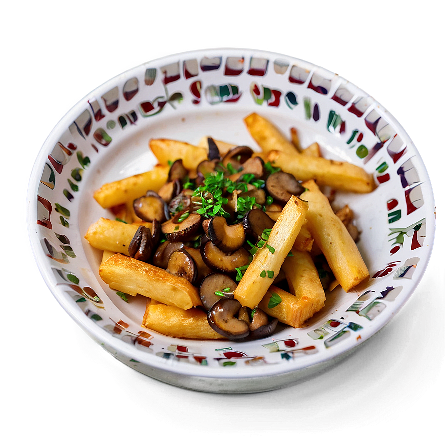 Vegetarian Poutine With Mushroom Png 06252024