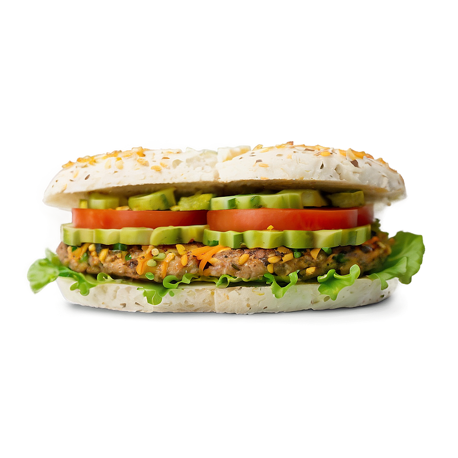 Veggie Burger Sandwich Png Kcu