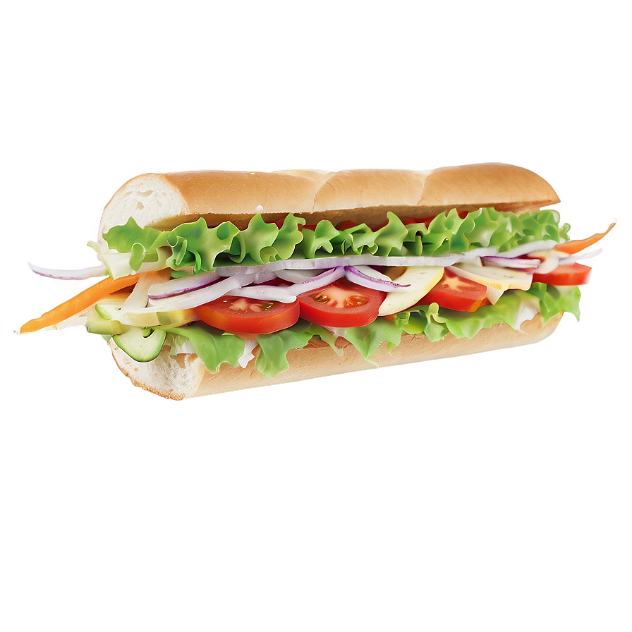 Veggie Lover's Sub Sandwich Png 88