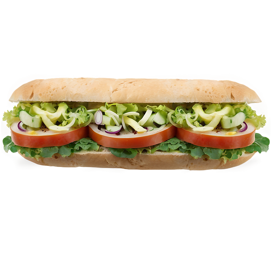 Veggie Lover's Sub Sandwich Png 94