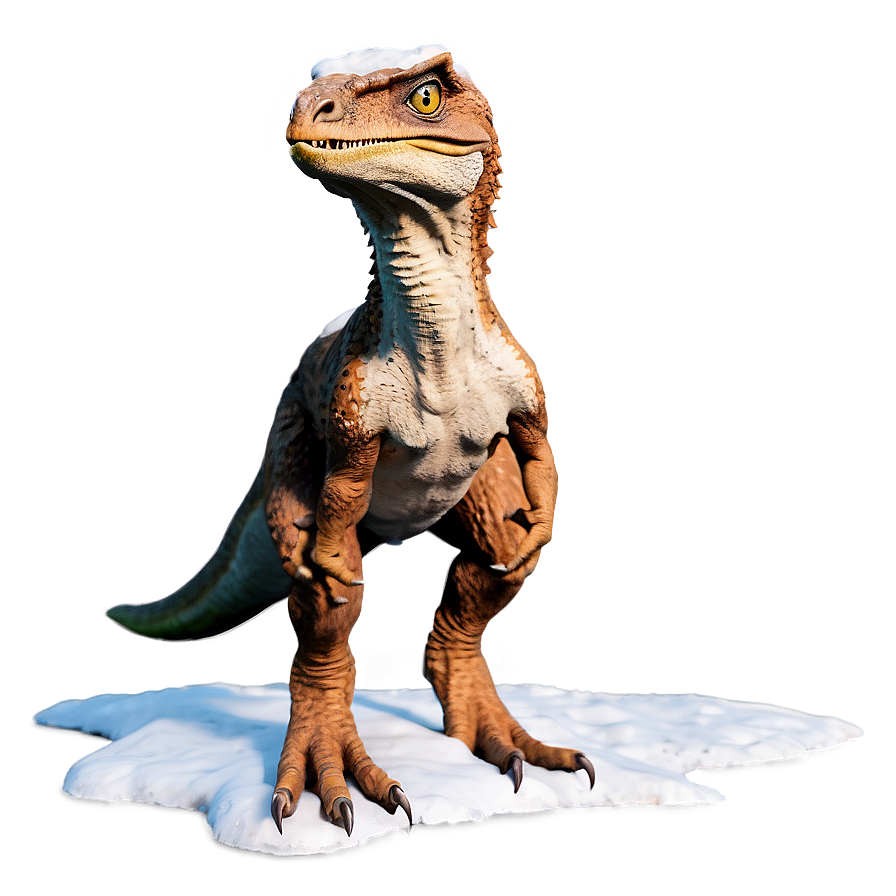 Velociraptor In Snow Png 06202024