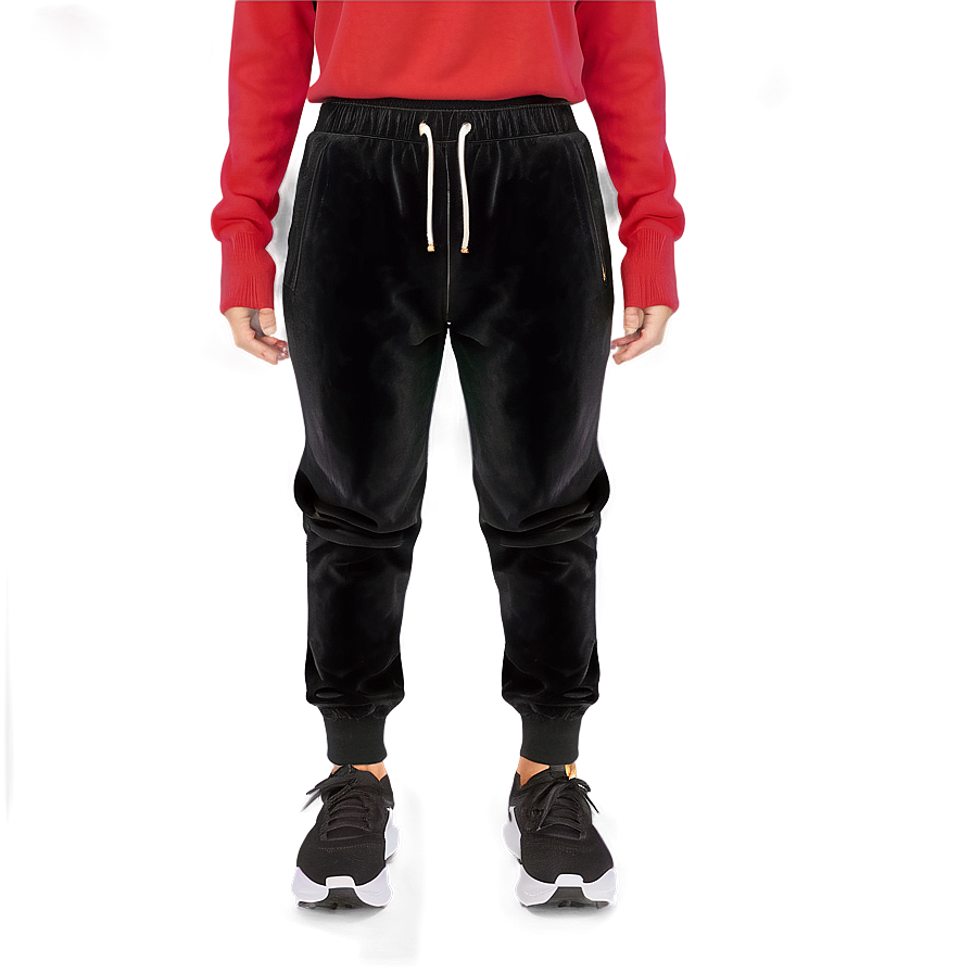 Velvet Black Sweatpants Png Lia43