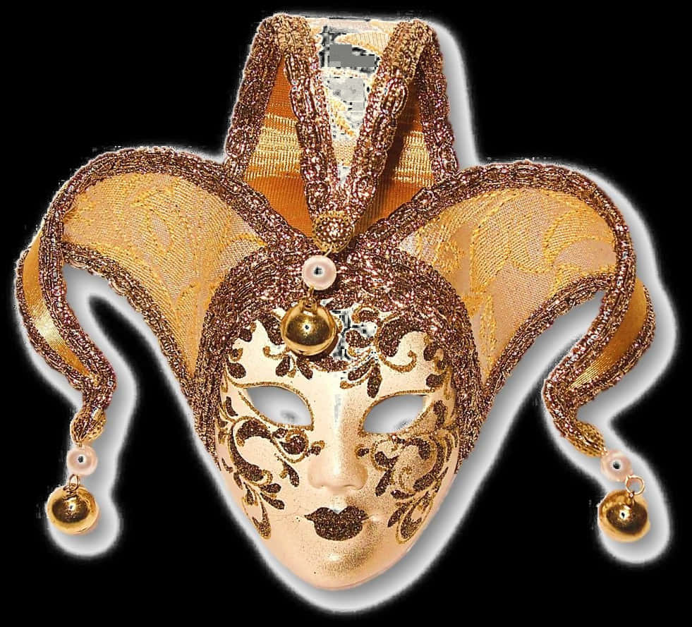 Venetian Maskwith Golden Accents