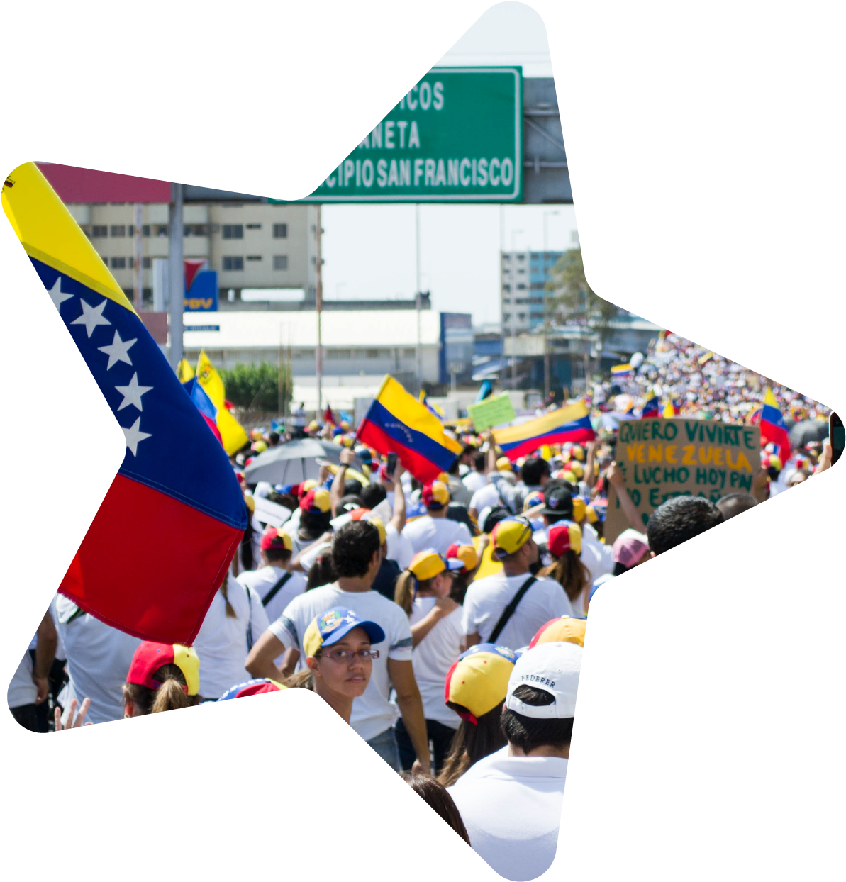 Venezuela Protest March Crowd