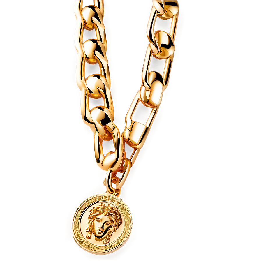 Versace Gold Chain Png 06202024