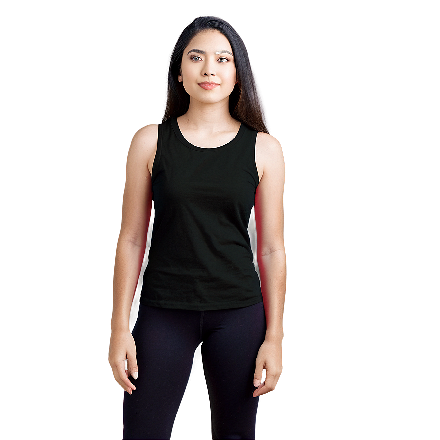 Versatile Black Tank Top Png Vfp99