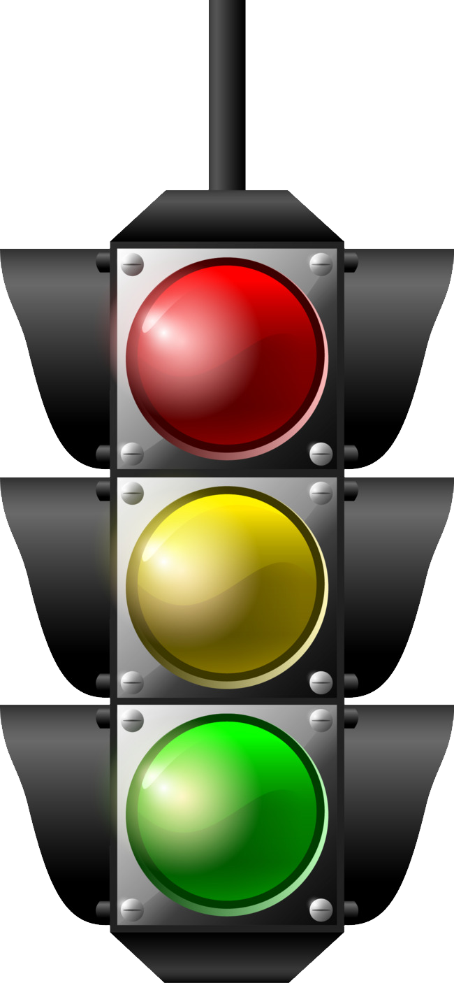 Vertical Traffic Light Illustration