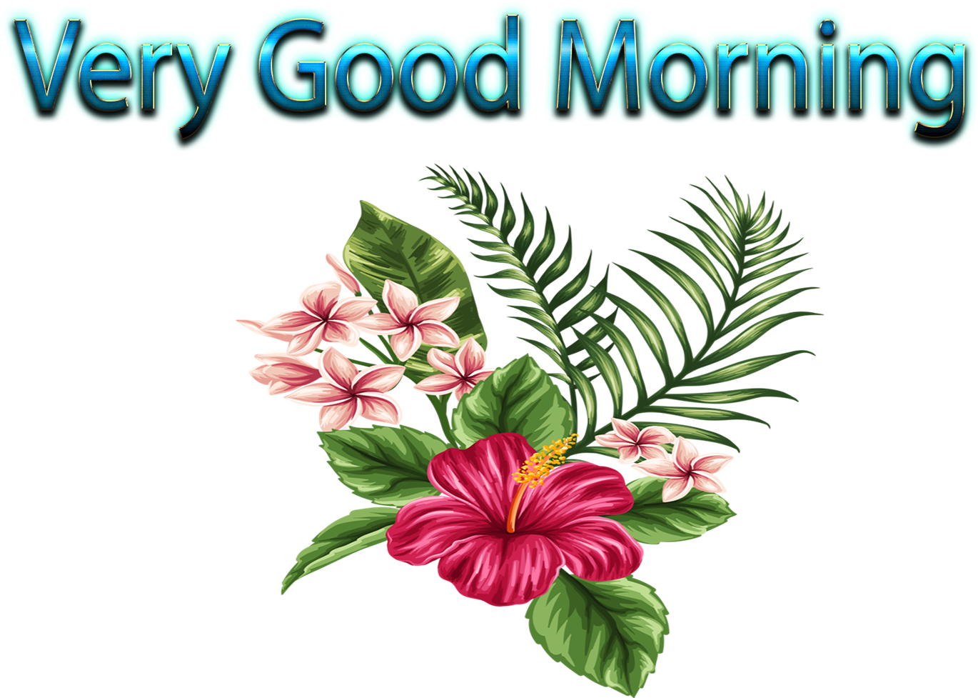 Very Good Morning Png Transparent Image - Flores Hawaianas Gif, Png Download PNG with transparent background