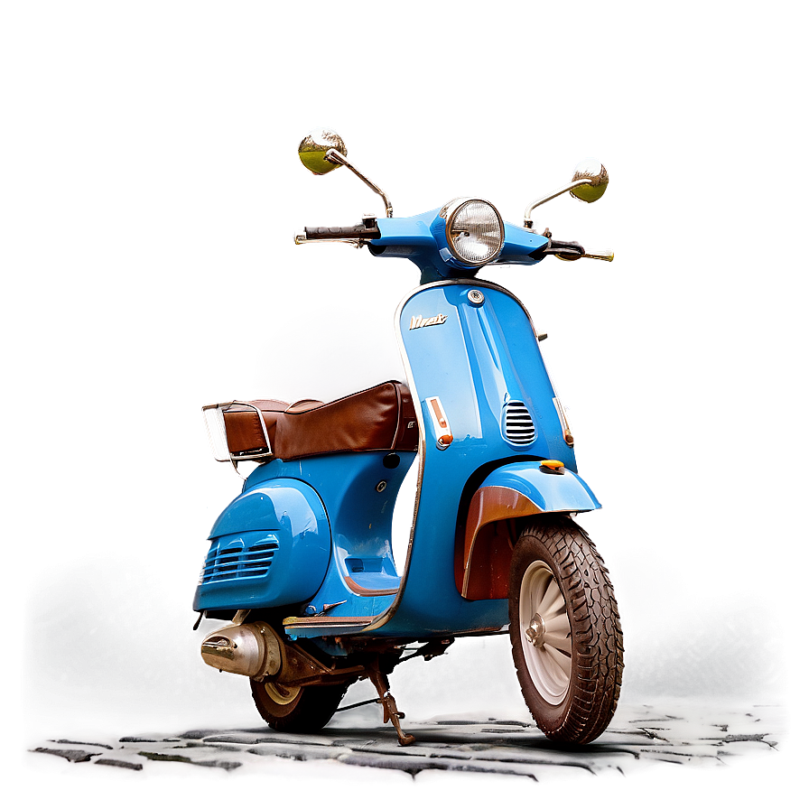 Vespa On Cobblestone Street Png Ghc