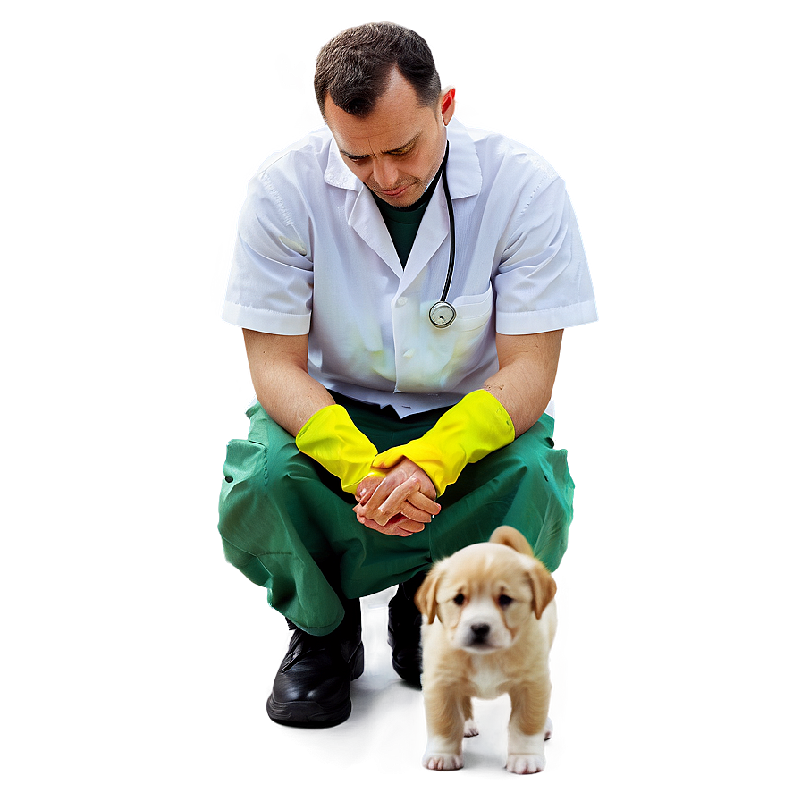 Vet And Puppy Png Uop