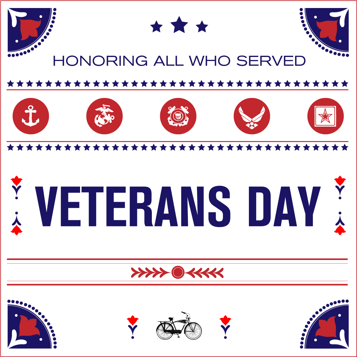 Veterans Day Honoring All Who Served Poster