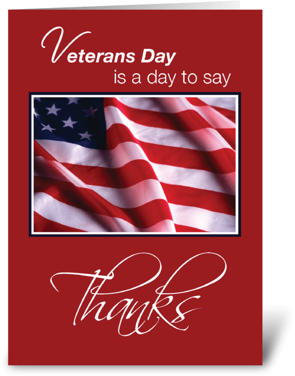 Veterans Day Patriotic American Flag Greeting Card - Veterans Day Greeting Cards, HD Png Download PNG with transparent background