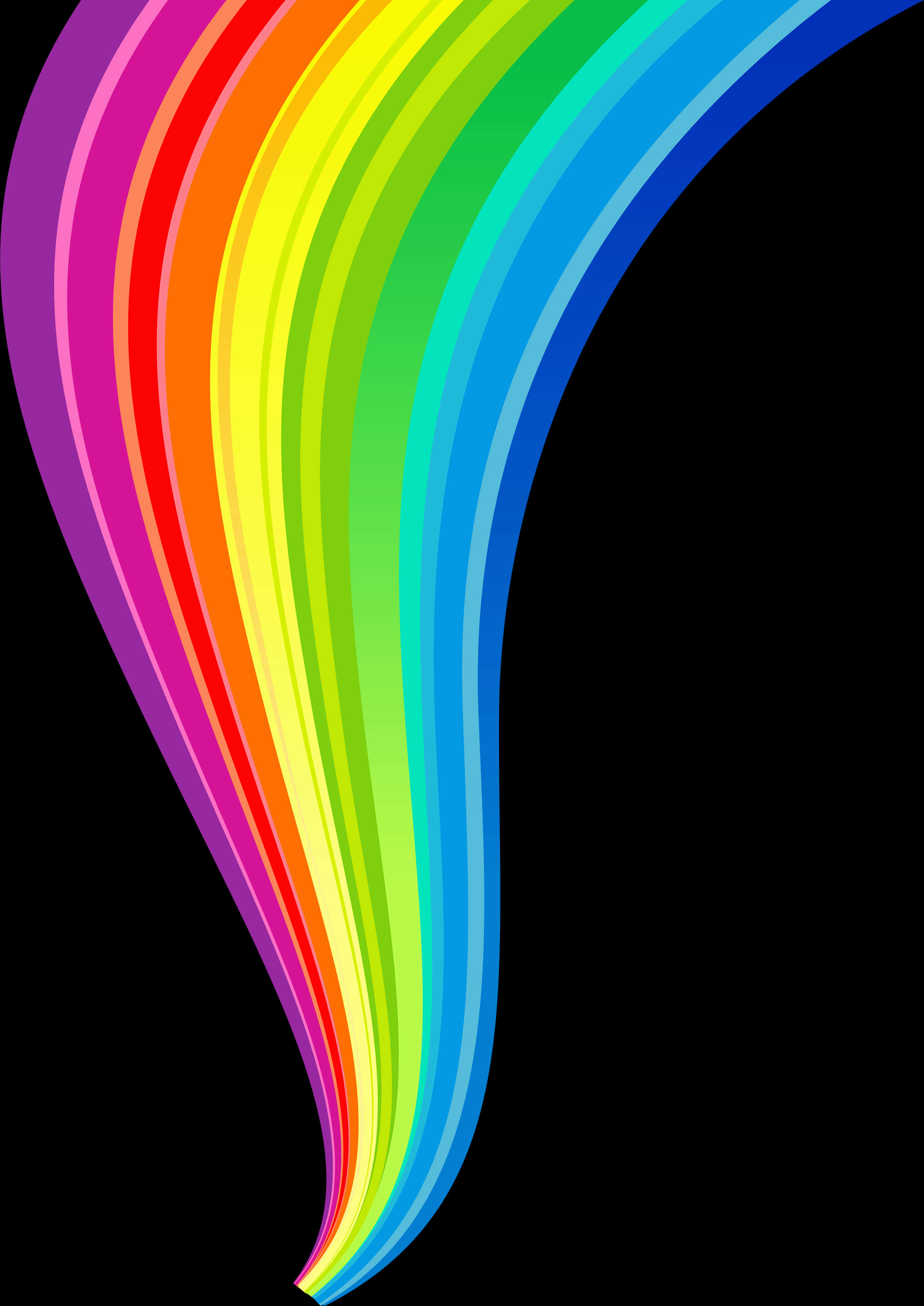 Vibrant Abstract Rainbow Curve