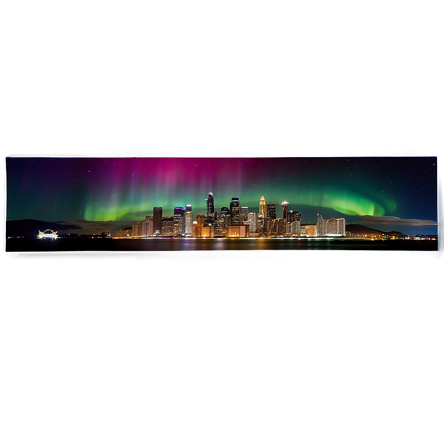 Vibrant Aurora Skyline Png Oom