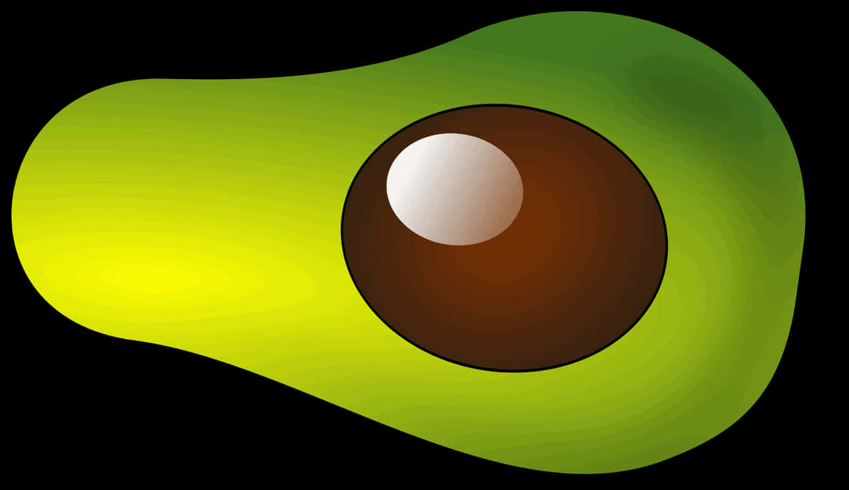 Vibrant Avocado Illustration PNG with transparent background