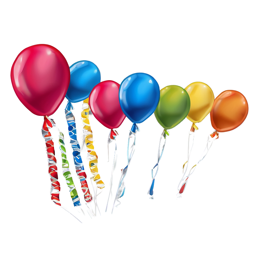 Vibrant Birthday Balloon Png 06272024