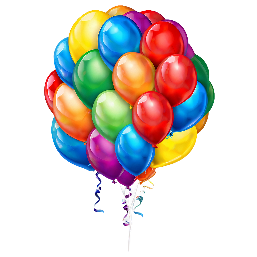 Vibrant Birthday Balloon Png Vbo90