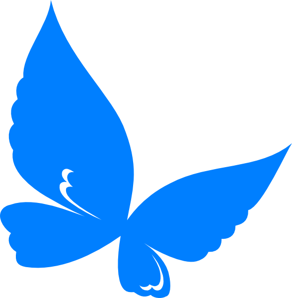 Vibrant Blue Butterfly Graphic PNG with transparent background