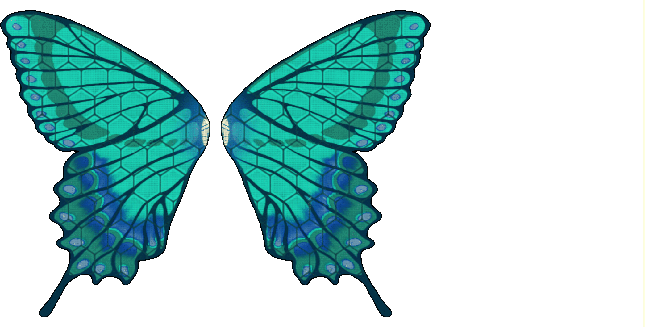 Vibrant Blue Butterfly Wings