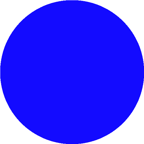 Vibrant Blue Circle Graphic PNG with transparent background