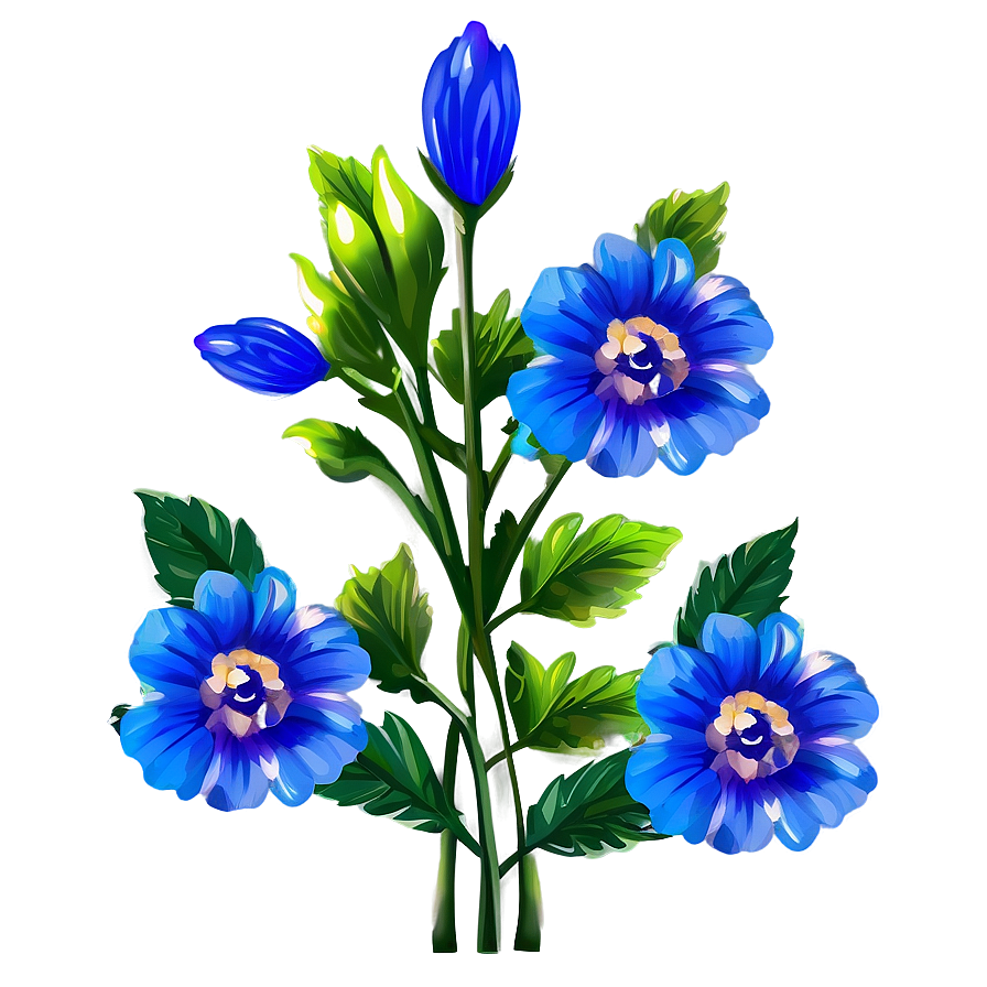 Vibrant Blue Flower PNG 05242024 PNG with transparent background