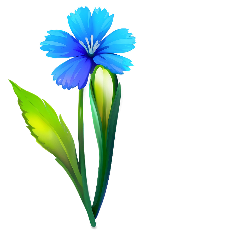 Vibrant Blue Flower Png 84