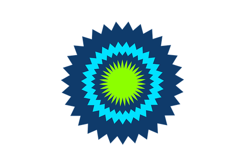 Vibrant Blue Green Mandala Art PNG with transparent background
