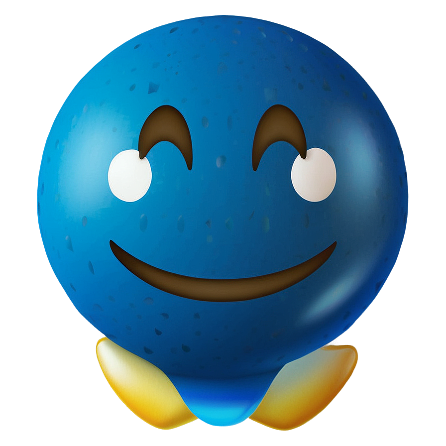 Vibrant Blue Happy Emoji Png 06292024